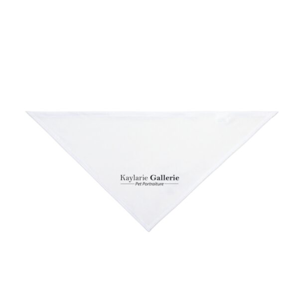 Pet Bandana White with Black Kaylarie Gallerie Logo